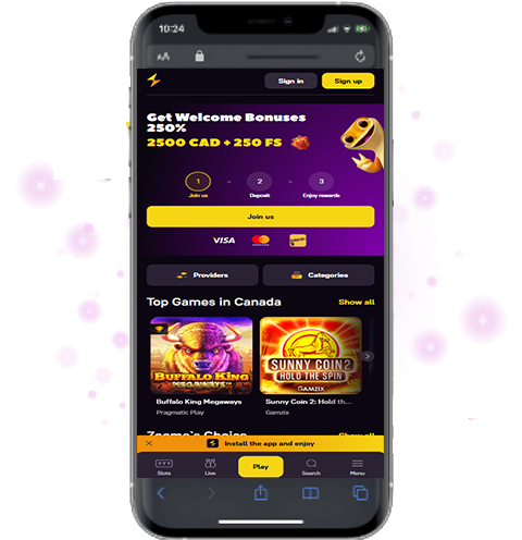 Zoome Casino Canada Mobile